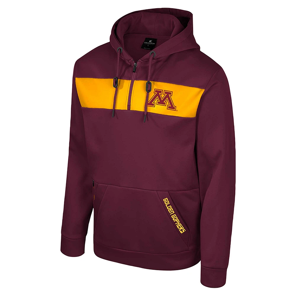 Men's Colosseum  Maroon Minnesota Golden Gophers Quarter-Zip Hoodie