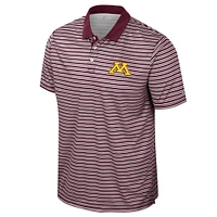 Men's Colosseum Maroon Minnesota Golden Gophers Striped Polo