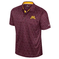 Men's Colosseum Maroon Minnesota Golden Gophers Sublimated Golf Polo