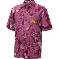 Men's Colosseum Maroon Minnesota Golden Gophers The Dude Camp Button-Up Shirt