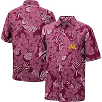 Men's Colosseum Maroon Minnesota Golden Gophers The Dude Camp Button-Up Shirt