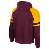 Sweat à capuche raglan Todd pour homme Colosseum Maroon Minnesota Golden Gophers