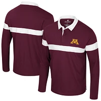 Men's Colosseum  Maroon Minnesota Golden Gophers Too Cool For School Long Sleeve Polo