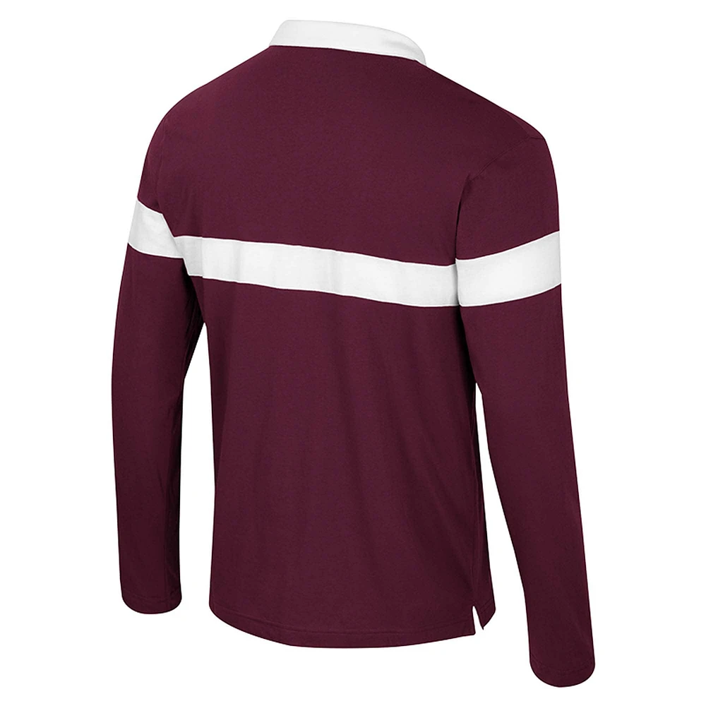 Polo à manches longues pour homme Colosseum Bordeaux Minnesota Golden Gophers Too Cool For School