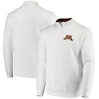 Men's Colosseum White Minnesota Golden Gophers Tortugas Logo Quarter-Zip Jacket