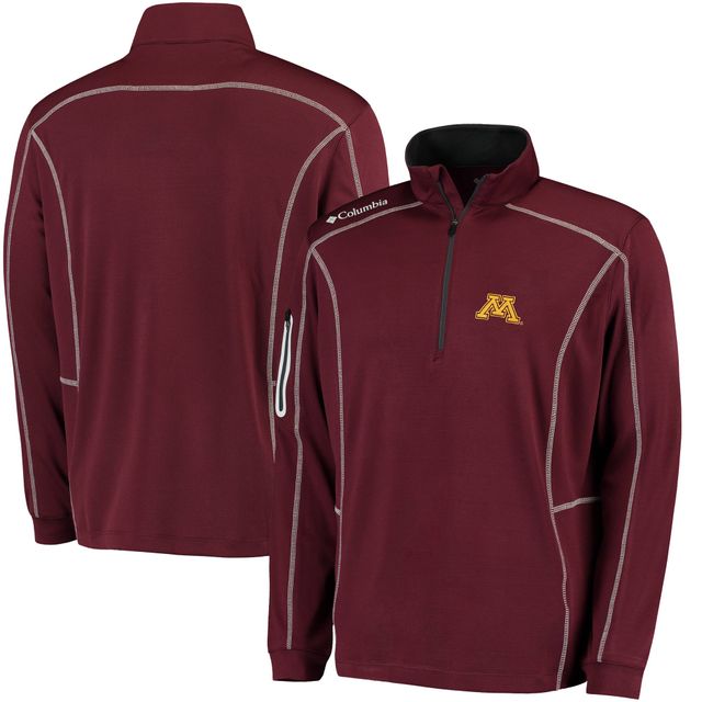 Columbia Golf Marron Minnesota Golden Gophers Shotgun Quarter-Zip Pull pour homme