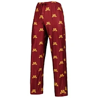 Men's Concepts Sport Maroon Minnesota Golden Gophers Logo Flagship Allover Print Pants