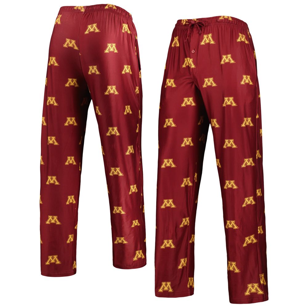 Men's Concepts Sport Maroon Minnesota Golden Gophers Logo Flagship Allover Print Pants