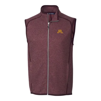 Minnesota Golden Gophers Cutter & Buck Mainsail Full-Zip Vest - Maroon