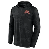 Men's Fanatics  Black Minnesota Golden Gophers Camo Hoodie Long Sleeve T-Shirt