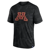 Men's Fanatics  Black Minnesota Golden Gophers Camo Logo T-Shirt