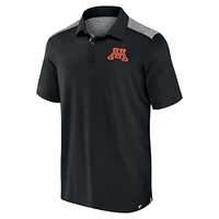 Men's Fanatics Black Minnesota Golden Gophers Iconic Brushed Blocked Polo