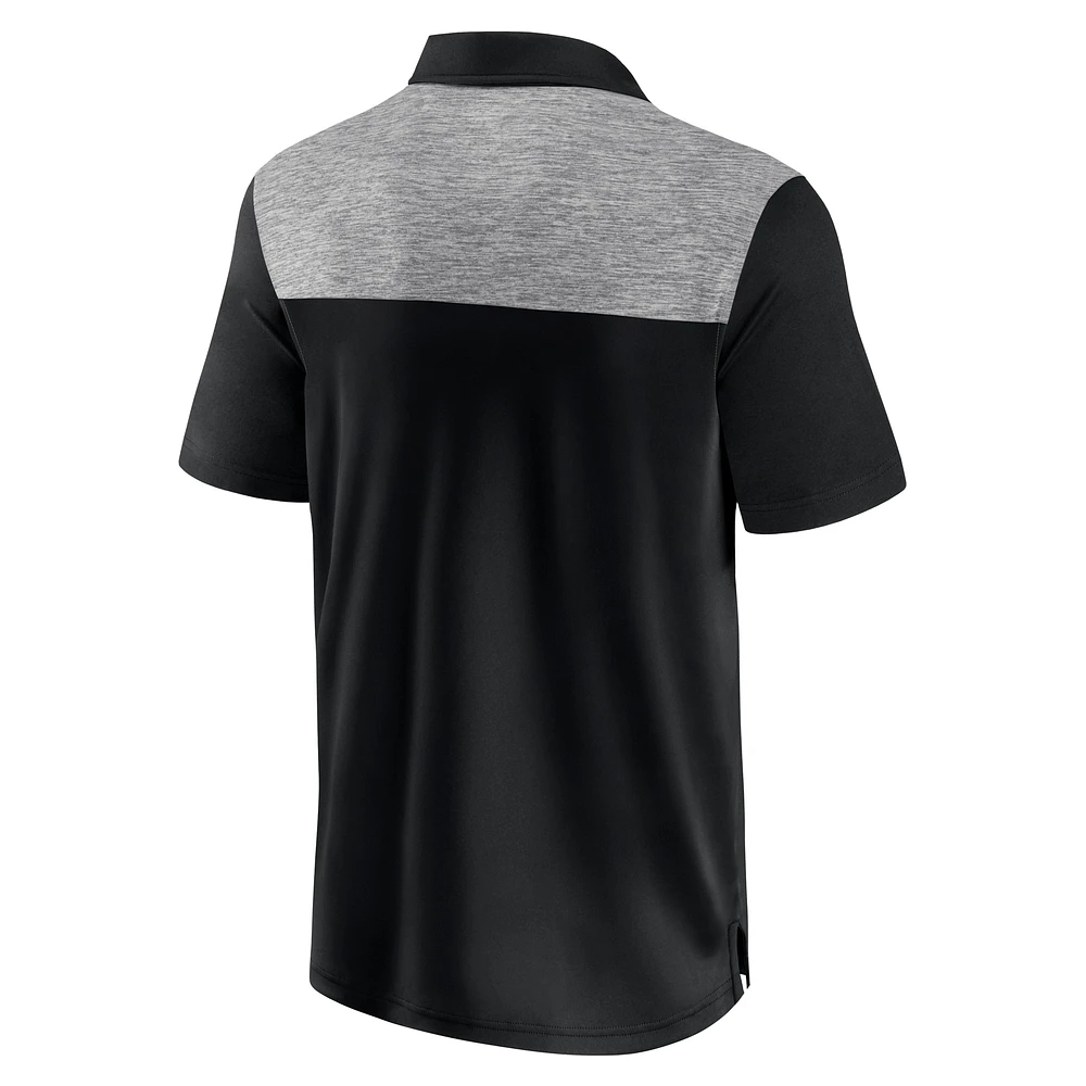 Men's Fanatics Black Minnesota Golden Gophers Iconic Brushed Blocked Polo