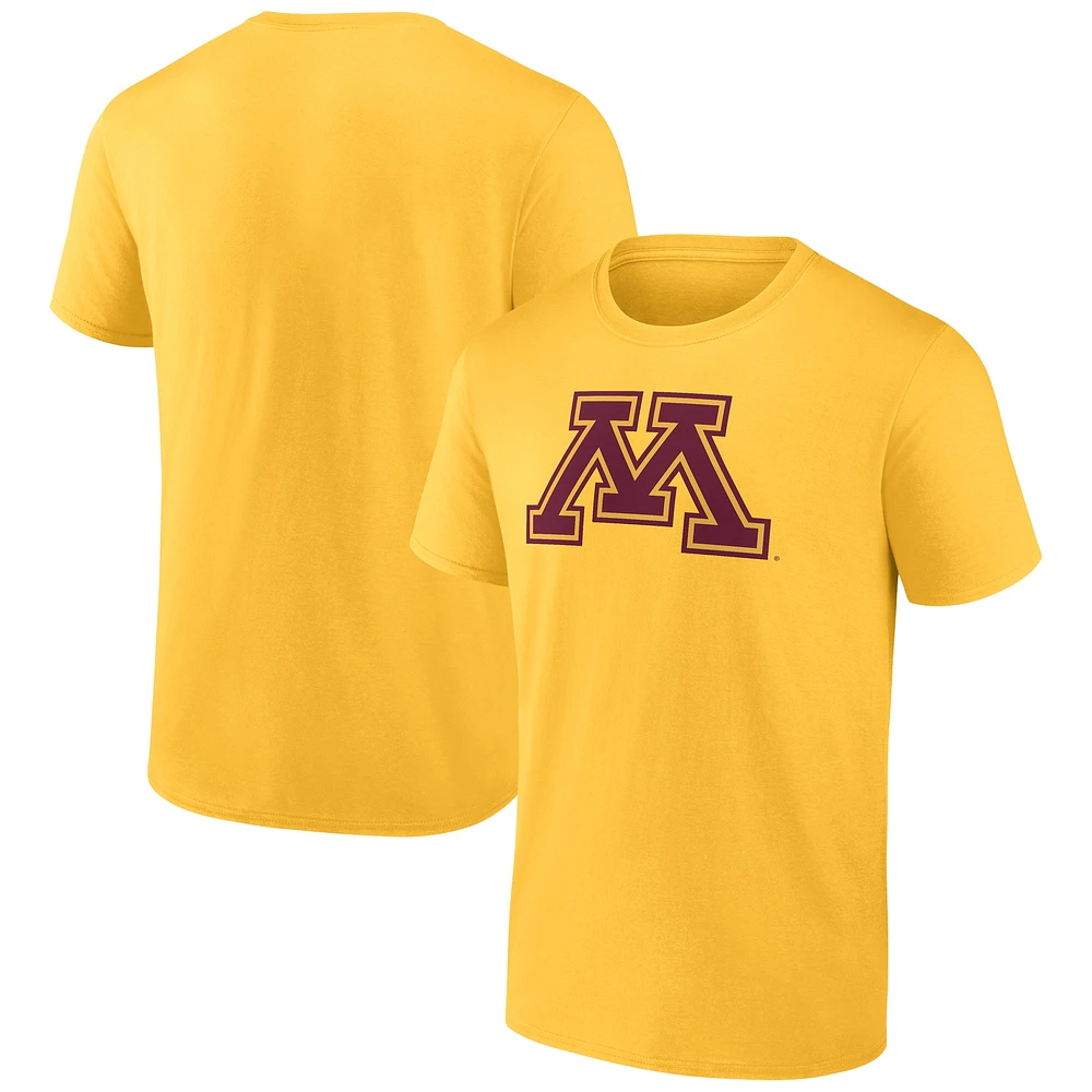 T-shirt Fanatics Gold pour hommes avec logo principal des Golden Gophers du Minnesota