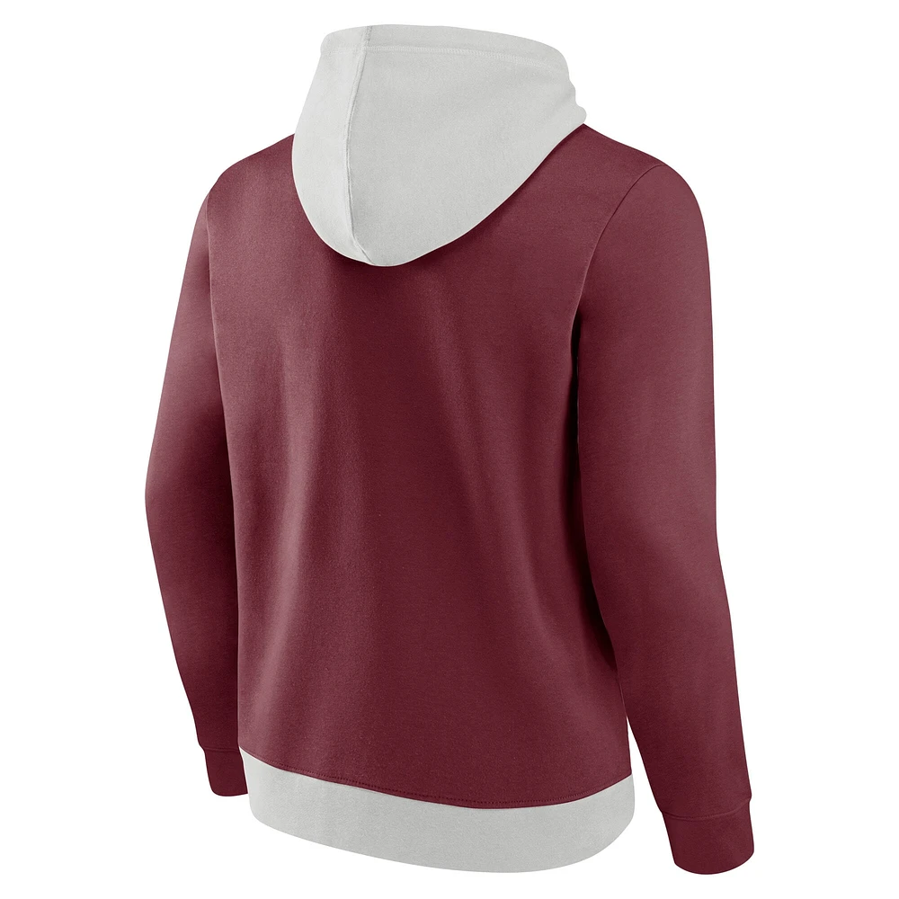 Men's Fanatics  Gray/Maroon Minnesota Golden Gophers Primary Arctic Fleece Pullover Hoodie