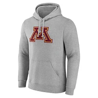 Men's Fanatics Gray Minnesota Golden Gophers Fleece Pullover Hoodie