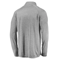 Men's Fanatics Gray Minnesota Golden Gophers Striated Raglan Lightweight Quarter-Zip Top