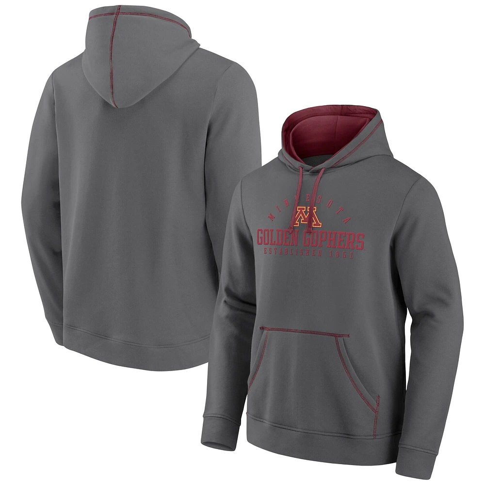 Men's Fanatics Gray Minnesota Golden Gophers Toppler Fleece Pullover Hoodie