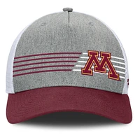 Casquette ajustable Fanatics pour hommes gris chiné/marron Minnesota Golden Gophers Profile Trucker