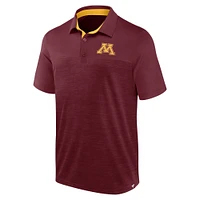 Polo classique Homefield Fanatics Heather Maroon Minnesota Golden Gophers pour hommes