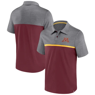 Polo Fanatics pour hommes marron/or Minnesota Golden Gophers