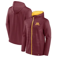 Men's Fanatics Maroon Minnesota Golden Gophers Ball Carrier Full-Zip Hoodie