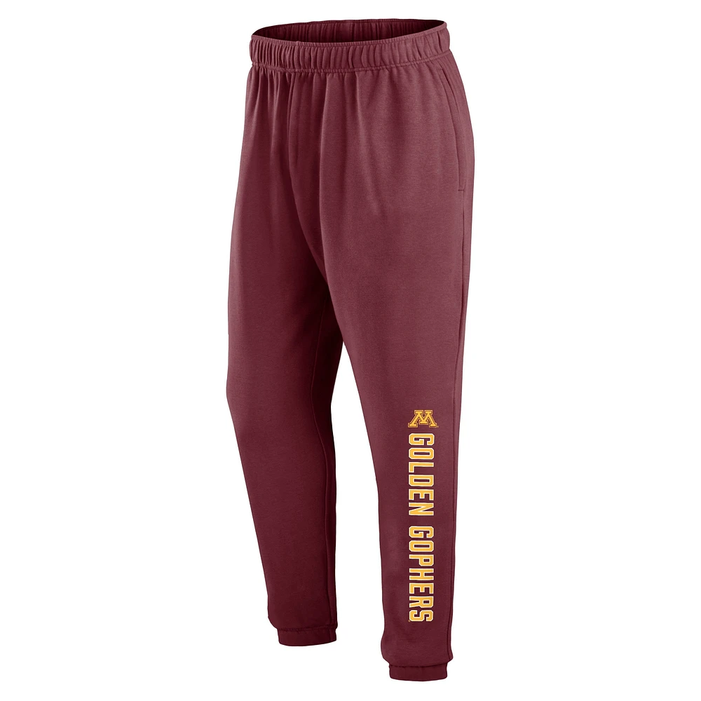 Men's Fanatics Maroon Minnesota Golden Gophers Chop Block Fleece Sweatpants