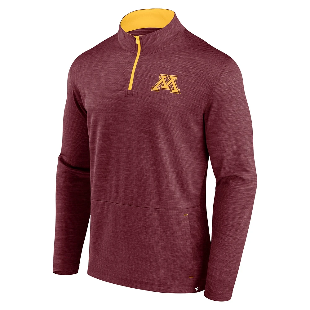 Men's Fanatics Maroon Minnesota Golden Gophers Classic Homefield Quarter-Zip Top