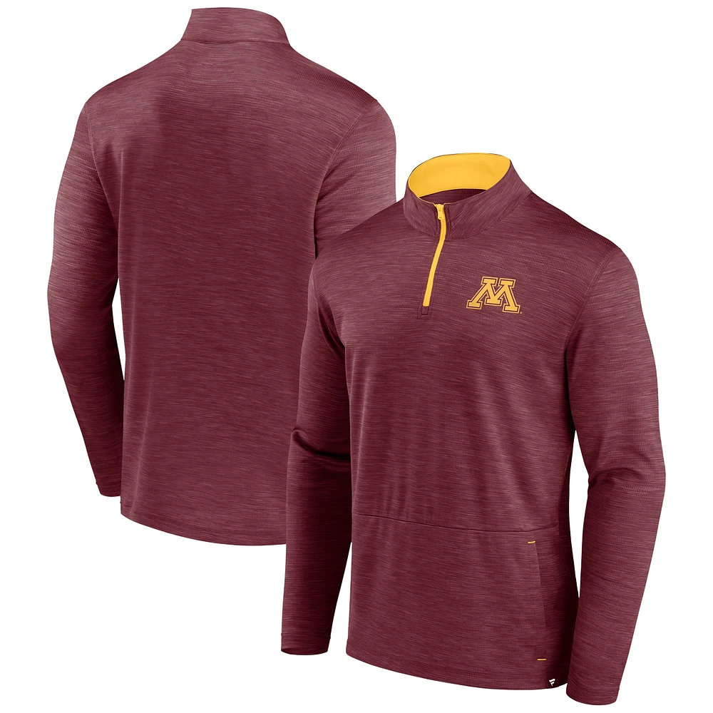 Men's Fanatics Maroon Minnesota Golden Gophers Classic Homefield Quarter-Zip Top