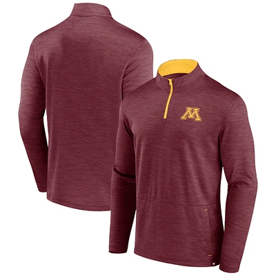 Haut à quart de zip classique Fanatics Maroon Minnesota Golden Gophers Homefield pour hommes