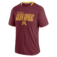 T-shirt Fanatics pour homme, couleur bordeaux, avec logo du défenseur des Golden Gophers Minnesota