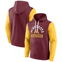 Men's Fanatics Maroon Minnesota Golden Gophers Extra Point Color-Block Pullover Hoodie