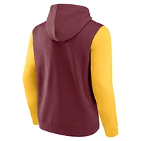 Men's Fanatics Maroon Minnesota Golden Gophers Extra Point Color-Block Pullover Hoodie