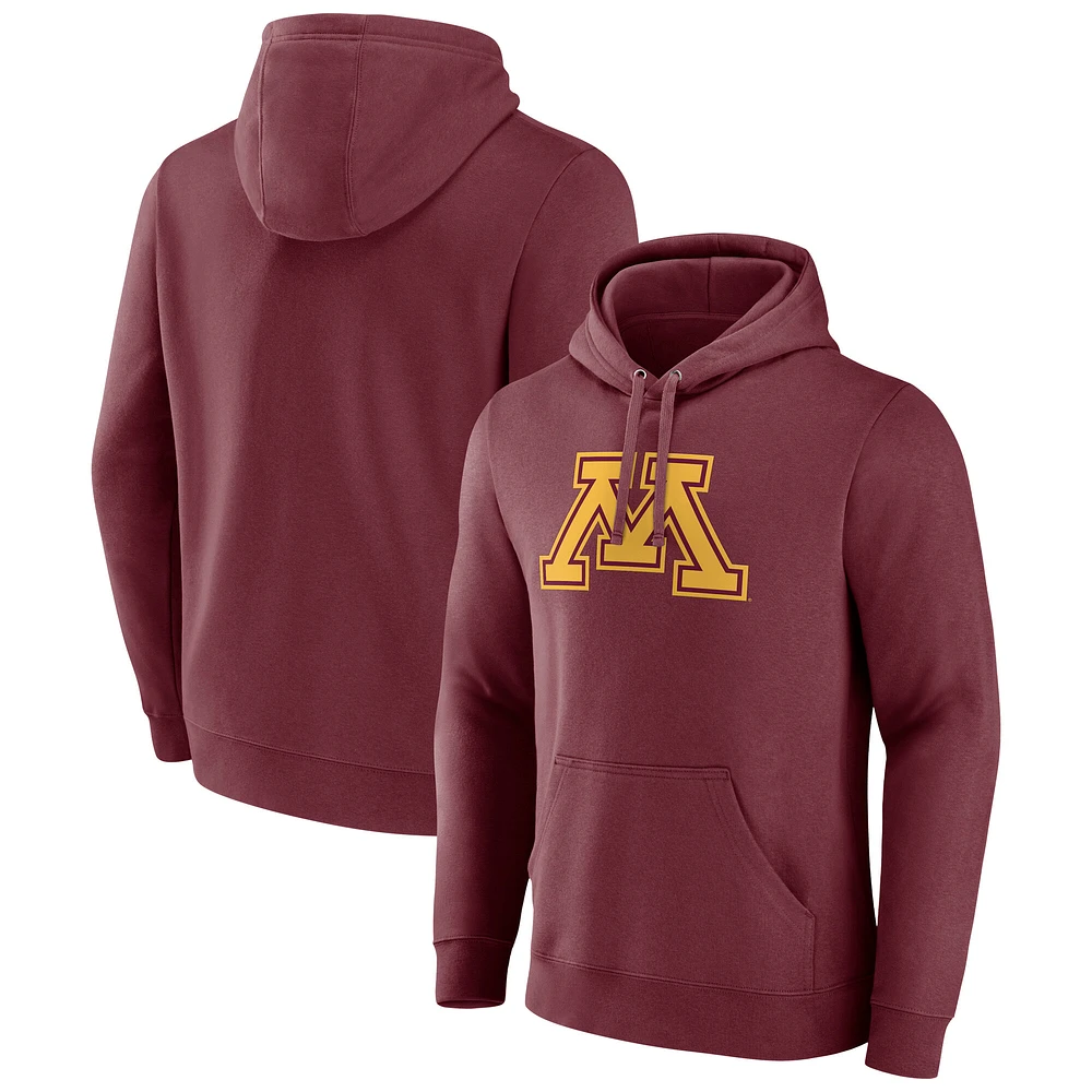 Sweat à capuche en polaire Fanatics Maroon Minnesota Golden Gophers pour hommes