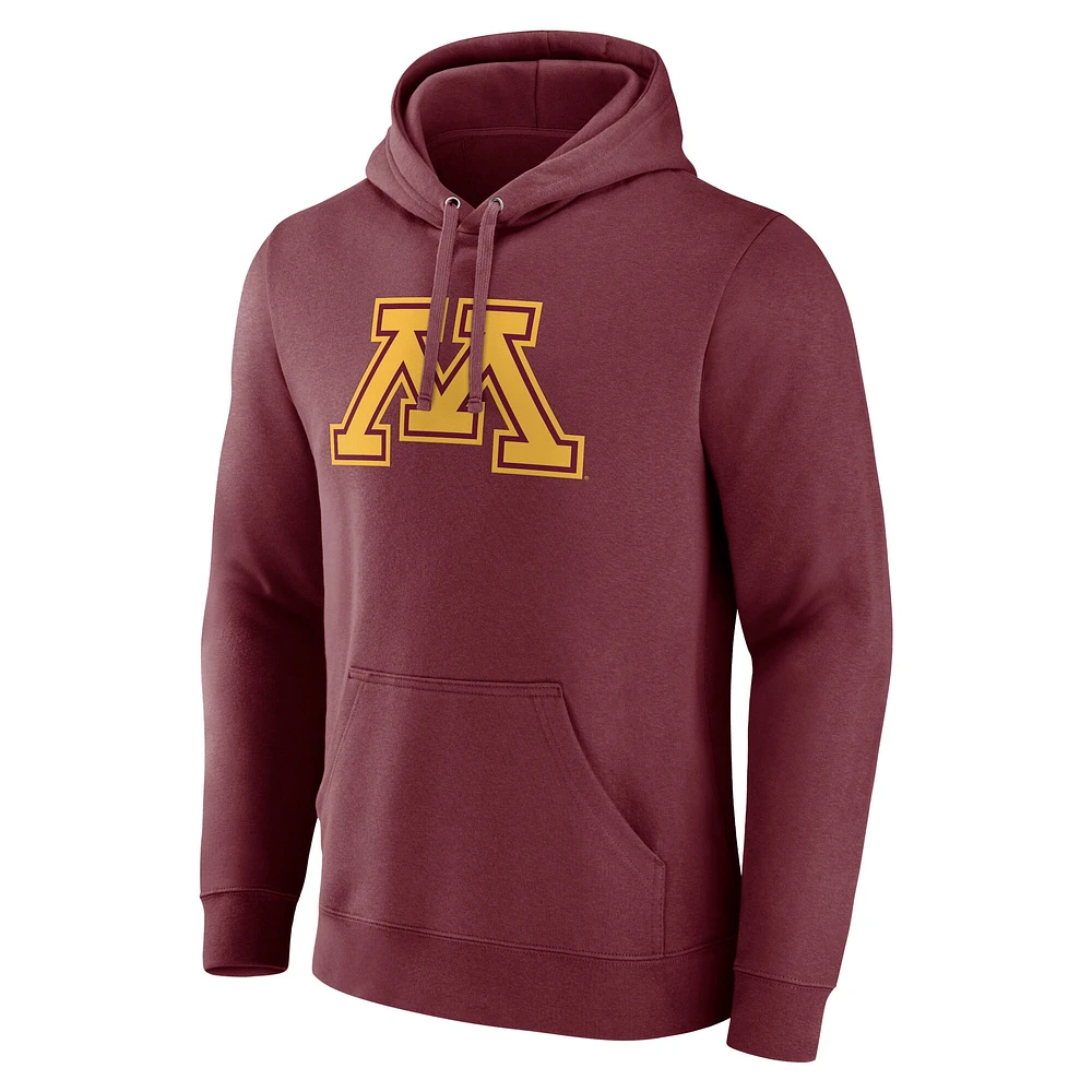 Sweat à capuche en polaire Fanatics Maroon Minnesota Golden Gophers pour hommes