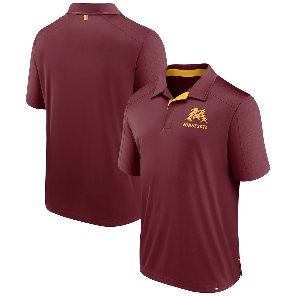 Men's Fanatics Maroon Minnesota Golden Gophers Fundamental Defender Polo