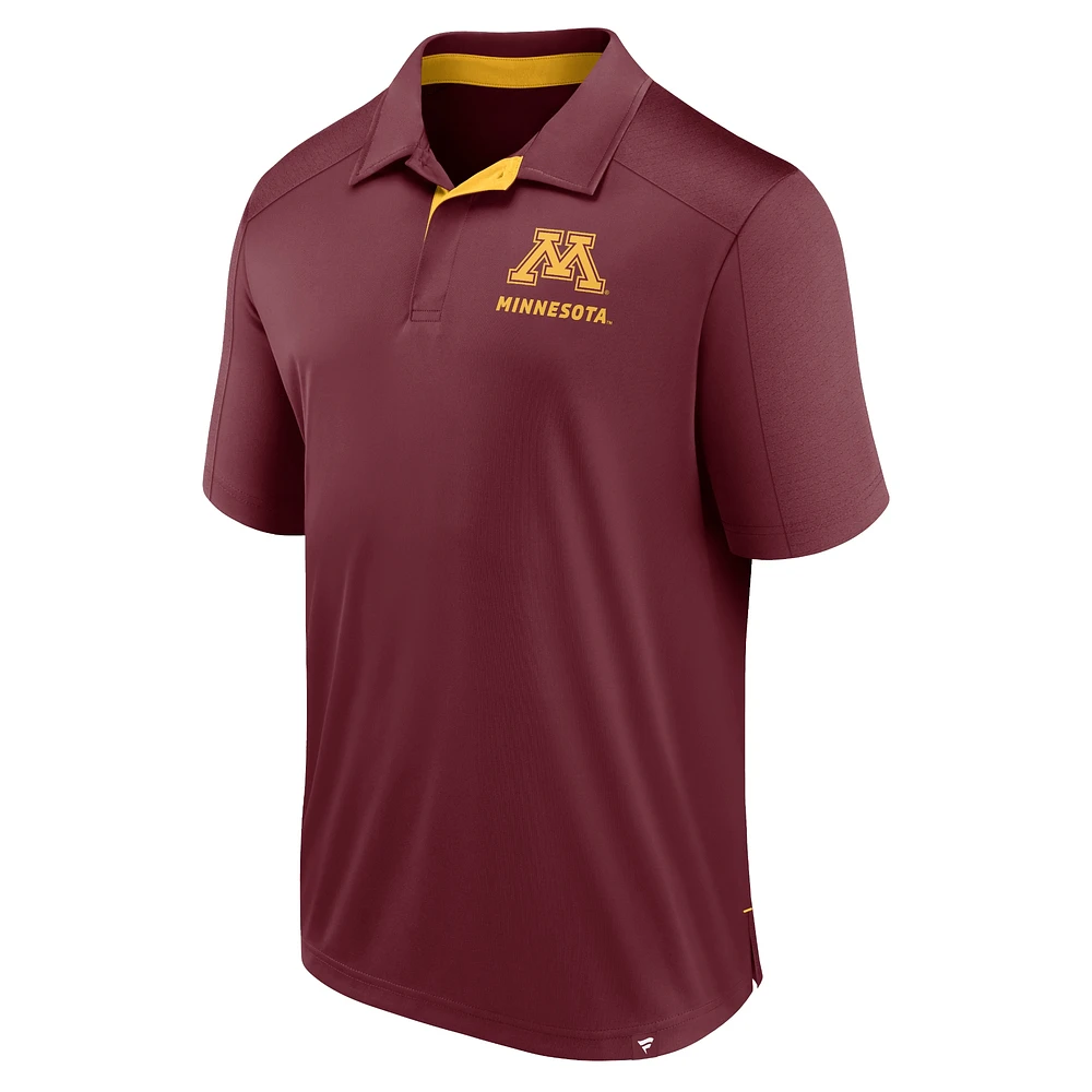 Men's Fanatics Maroon Minnesota Golden Gophers Fundamental Defender Polo