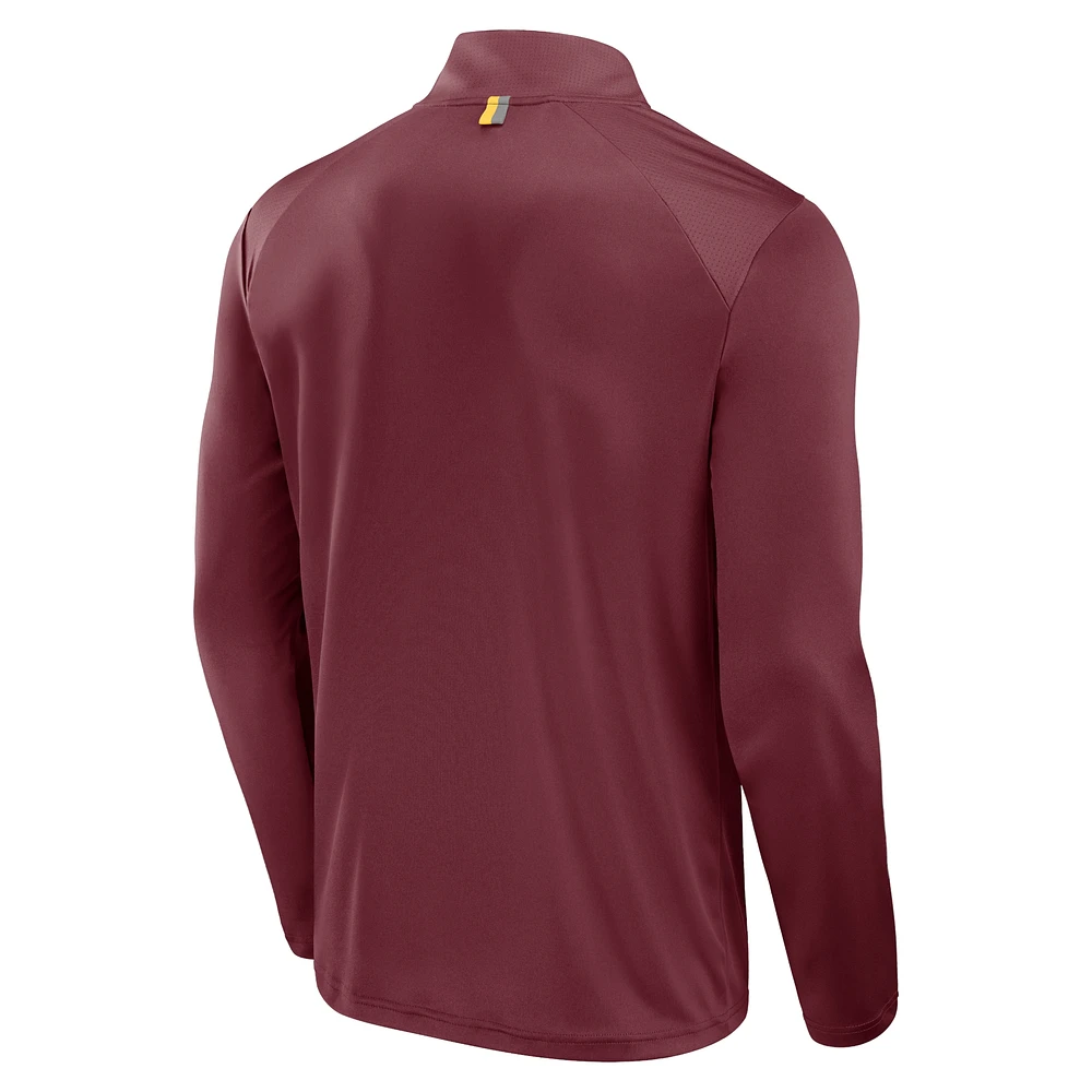 Men's Fanatics Maroon Minnesota Golden Gophers Fundamental Defender Quarter-Zip Jacket