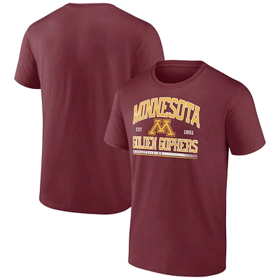 Men's Fanatics  Maroon Minnesota Golden Gophers Fundamentals Modern Stack T-Shirt