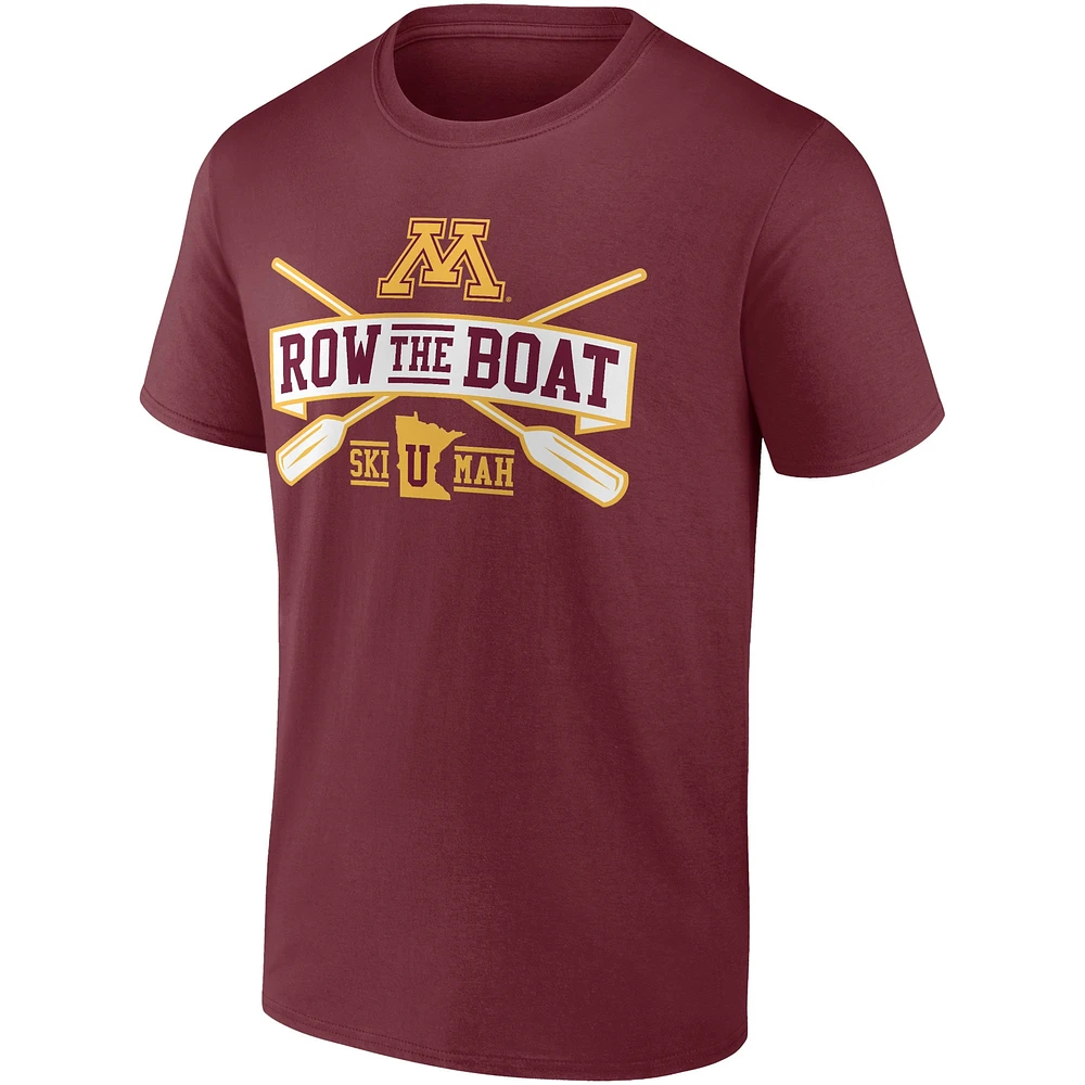 T-shirt bateau Fanatics Maroon Minnesota Golden Gophers Hometown Collection pour hommes