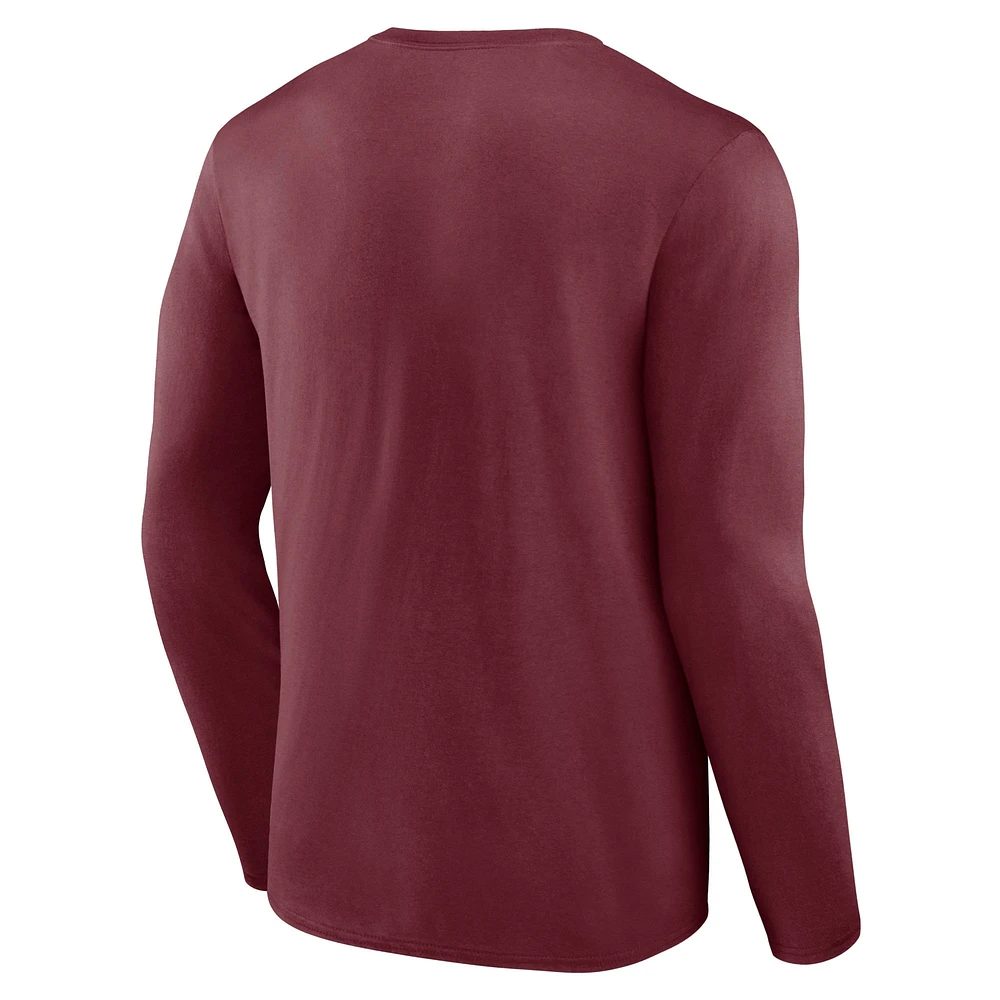 Men's Fanatics Maroon Minnesota Golden Gophers Modern Two-Hit Long Sleeve T-Shirt