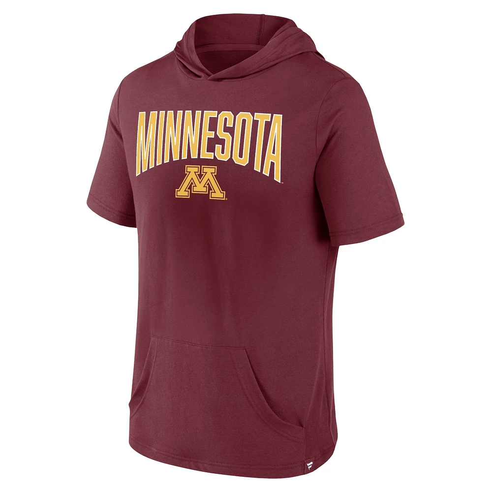 Men's Fanatics Maroon Minnesota Golden Gophers Outline Lower Arch Hoodie T-Shirt