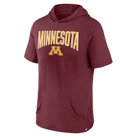 T-shirt à capuche Fanatics pour hommes, marron, Minnesota Golden Gophers, Outline Lower Arch