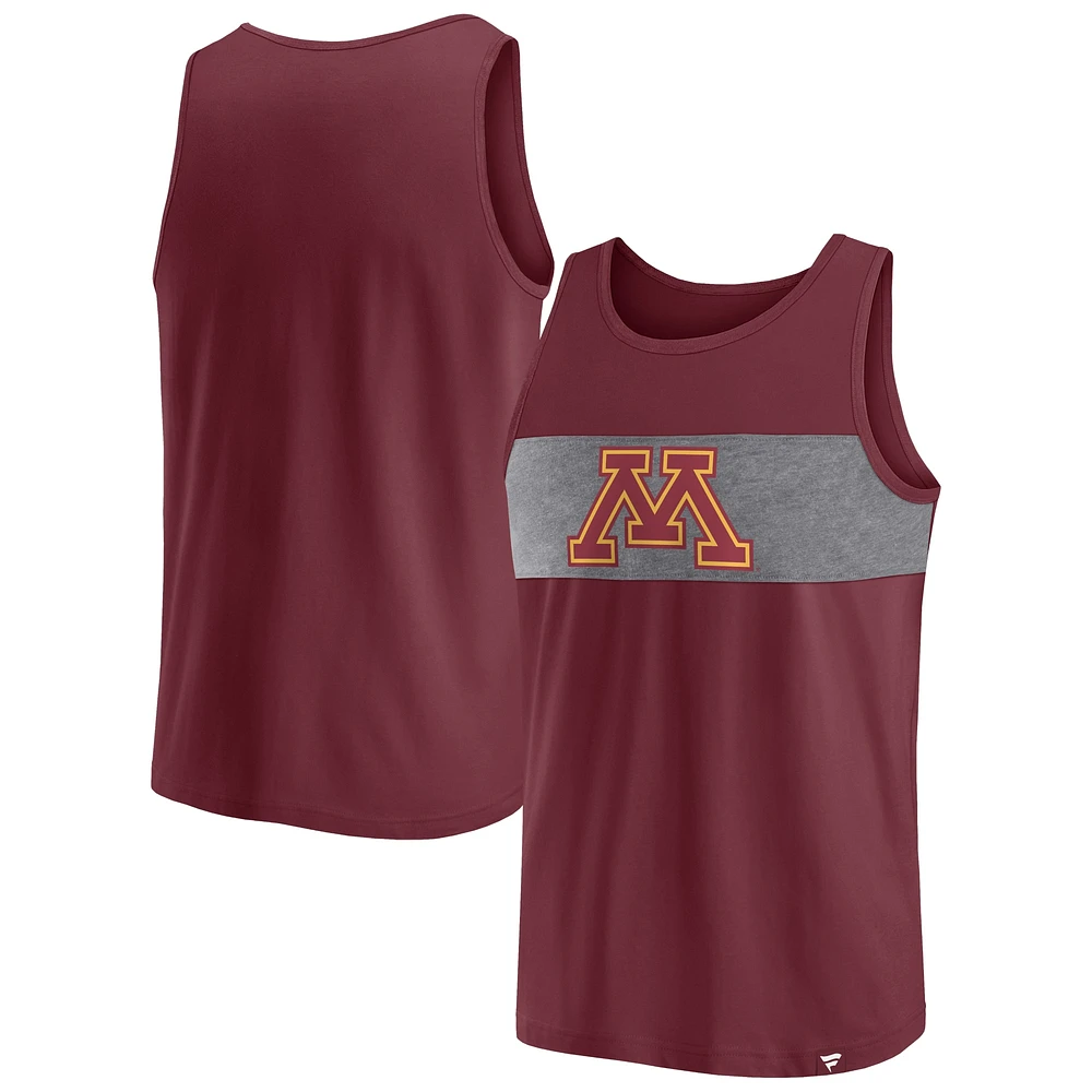 Débardeur Perfect Changeover Fanatics marron Minnesota Golden Gophers pour hommes