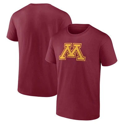 T-shirt Fanatics pour hommes avec logo principal des Golden Gophers du Minnesota Maroon