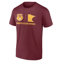 Men's Fanatics Maroon Minnesota Golden Gophers State Lock T-Shirt