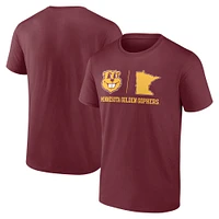 Men's Fanatics Maroon Minnesota Golden Gophers State Lock T-Shirt