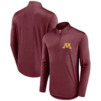 Men's Fanatics Maroon Minnesota Golden Gophers Tough Minded Quarter-Zip Top