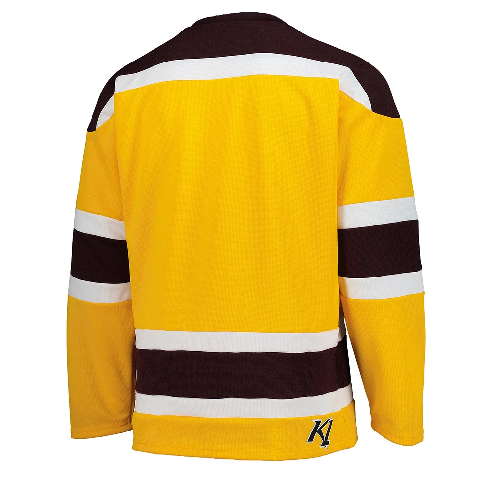 Maillot de hockey réplique pour hommes des Golden Gophers du Minnesota, couleur or