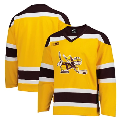 Maillot de hockey réplique pour hommes des Golden Gophers du Minnesota, couleur or